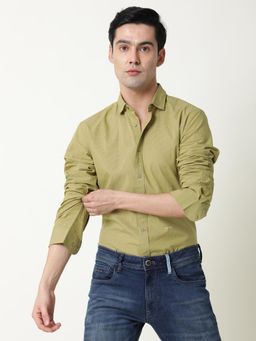 Rare Rabbit - Cheqer Olive Shirt