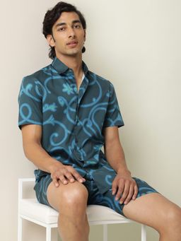 Rare Rabbit - Montil Petrol Shirt