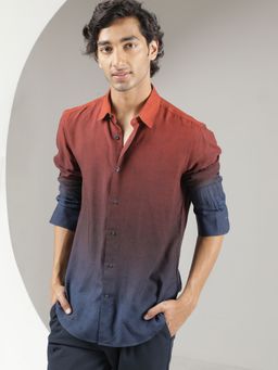 Rare Rabbit - Ombre Rust Shirt