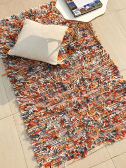 Revive Home - Multi-Color Cotton Tassels Details Rug