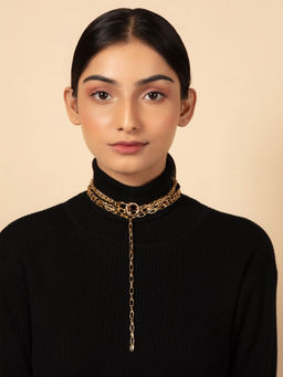 Twenty Dresses by Nykaa Fashion - The Intricate Design Layered Necklace