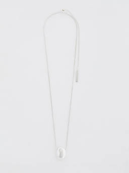 Pomelo - Oval Charm Necklace - Silver