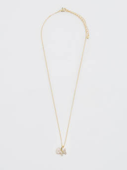 Pomelo - Heart & Butterfly Charm Necklace - Gold