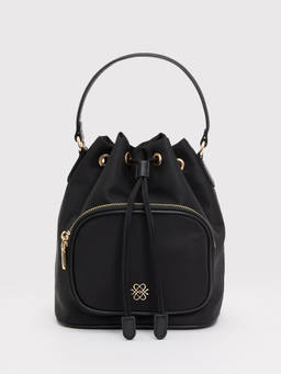 Pomelo - Nylon Bucket Bag - Black
