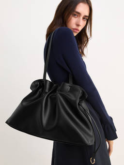 Pomelo - Drawstring Large Tote - Black