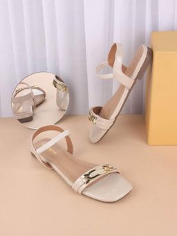 LAZERA SHOES - Chic White Strap Sandals