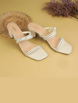 LAZERA SHOES - Lazera Womens Partywear Block White Heels