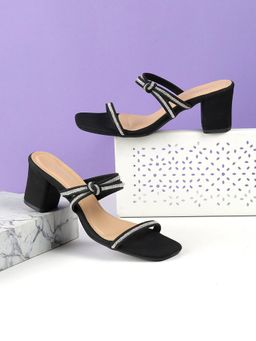 LAZERA SHOES - Lazera Womens Partywear Block Black Heels