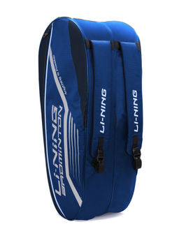 Li-Ning - Hot Shot Double Zipper Polyester Badminton Kit Bag (Royal Blue, Navy)