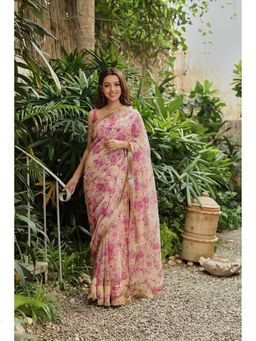 Roze - Varya Saree Set with Unstitched