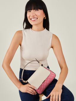 Accessorize London - Women's Weave Flap Sling Bag