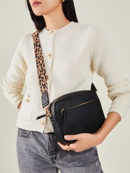 Accessorize London - Women's Camera Bag with Webbing Strap