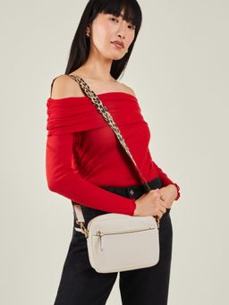 Accessorize London - Women's Camera Bag with Webbing Strap