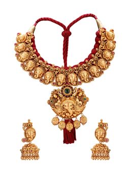 Joules By Radhika - Rangmandir Necklace With Earrings