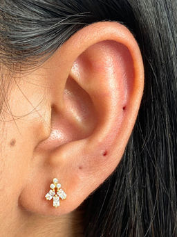 Boldiful - Vivid 18k Gold Vermeil Plated 5A Cubic Zirconia studs Earrings