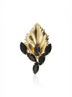 ORNAMAAS - Gold Plated Montane Stone Autumn Leaf Blue Ring