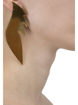 ORNAMAAS - 22K Gold Plated Two In One Wings Earrings / Ear cuff