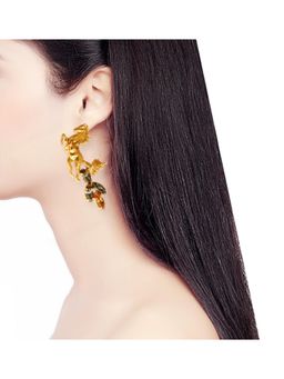 ORNAMAAS - Rebel Horse Champagne Gold Earrings