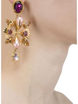 ORNAMAAS - Purple Klingo Earrings