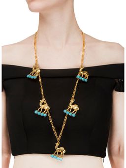 ORNAMAAS - Blue Penta Camel Necklace