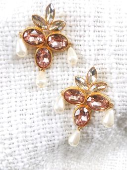 ORNAMAAS - Auralia Pink Pearl Earrings