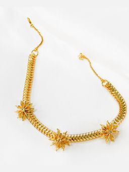 ORNAMAAS - Gold Star Anise Snake Chain Choker