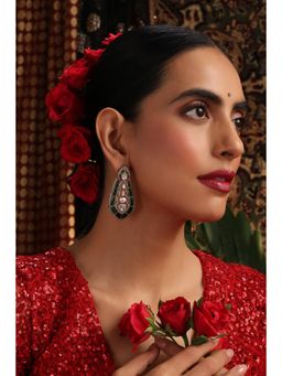 SWABHIMANN - Partha Green Polka Stud Earrings