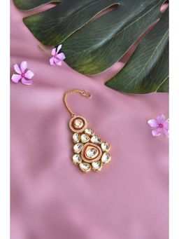 SWABHIMANN - Sumaira Red Gold Plated Maang Tikka