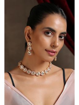 SWABHIMANN - Manya Pink Meenakari Kundan Necklace Set