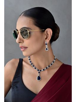 SWABHIMANN - Amalfi Sapphire Zirconia Necklace Set