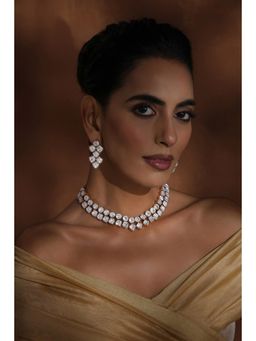 SWABHIMANN - Keya Rose Gold Polka Necklace Set