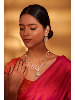 Zevar By Geeta - Keya Kundan Necklace With Pair Of Earring