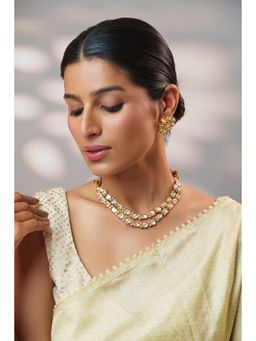Zevar By Geeta - Mayra Kundan Necklace With Pair Of Earring