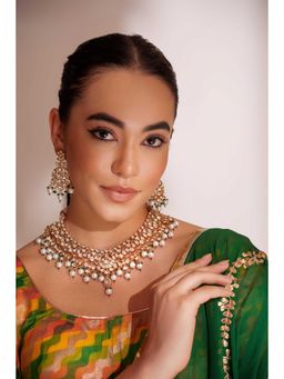 Zevar By Geeta - Zovika Kundan Necklace With Pair Of Earring