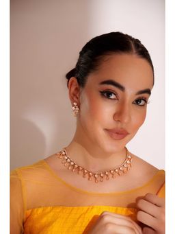 Zevar By Geeta - Svara Kundan Necklace With Pair Of Earring