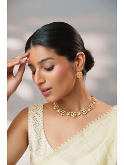 Zevar By Geeta - Nayomi Moissanite Necklace With Pair Of Earring