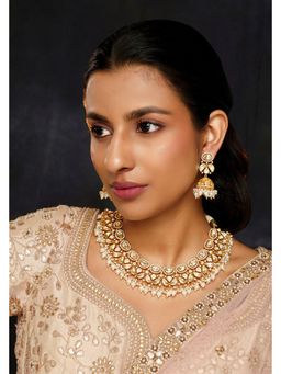 Zevar By Geeta - Rida Moissanite Necklace With Pair Of Earring