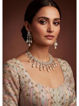 Zevar By Geeta - Erin Necklace With Pair Of Earring