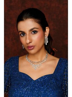 Zevar By Geeta - Sobhana Necklace With Pair Of Earring