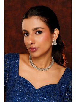 Zevar By Geeta - Minaxi Necklace With Pair Of Earring