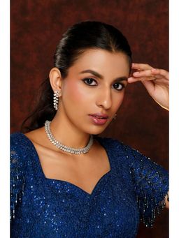 Zevar By Geeta - Zaafran Necklace With Pair Of Earring