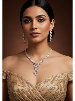 Zevar By Geeta - Qaira Necklace With Pair Of Earring