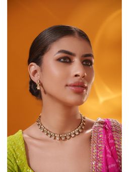 Zevar By Geeta - Kashvi Polka Necklace With Pair Of Earring