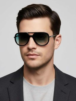 Vintage - Unisex UV Protection Green Lens Pilot Sunglasses