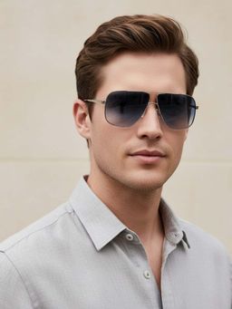 Vintage - Unisex UV Protection Blue Lens Pilot Sunglasses