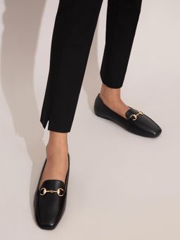Twenty Dresses by Nykaa Fashion - Black Square Toe Loafers