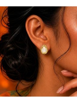 Arvino - 92.5 Sterling Teardrop Crystal Stud Earrings