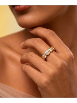 Arvino - Crystal Bezel Eternity Band Ring