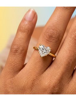 Arvino - Solitaire Heart Crystal Teardrop Ring