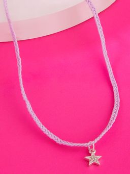 Accessorize London - Women's Purple Sparkle Star Thread Anklet